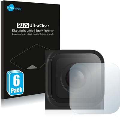 Savvies - Screenprotector voor GoPro Hero 10 Black Lens (Behuizing) - Folie Beschermfolie transparant 6 Stuks