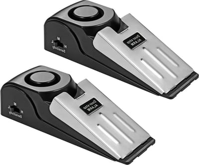 Deurstopper met alarm - antislip rubber - 120 dB - 2 verpakkingen