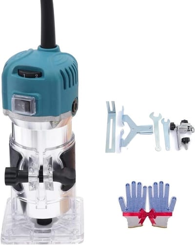 Houtbewerking Trimmer - Elektrische Router - Precisie Houtbewerking - 6 Variabele Snelheden - 800W - Groen