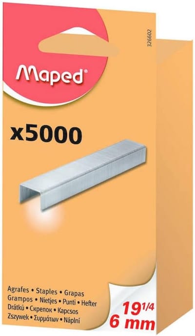 Nietjes 19 1/4 - Metaal nietjes - Papier binden - Verzinkt staal - 6 mm - Zilver