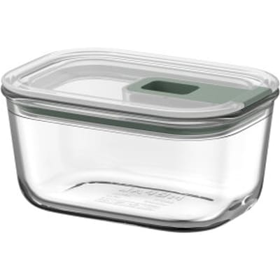 Mepal Glazen Vershouddoos EasyClip - 450 ml - Glazen vershoudbakjes met schuifsluiting - Geschikt voor magnetron. (stoom)oven. koelkast en vriezer - Nordic sage