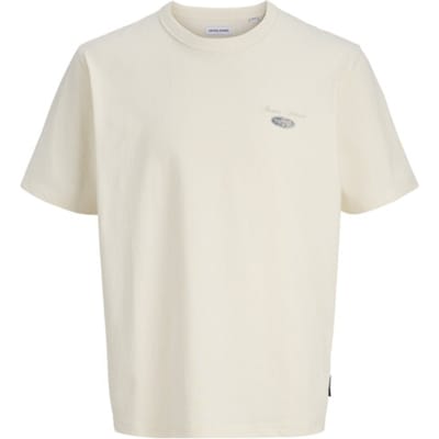 Jack & Jones T-shirt Jjedover Graphic Tee Ss Crew Neck S 12288005 Antique White Mannen Maat - M