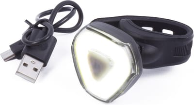 Benson USB-oplaadbare LED fietslamp - regenwaterdicht - wit - 3 lichtstanden - 3 knipperstanden