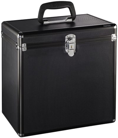 Hama LP-koffer 50, alu-look, zwart