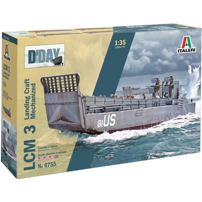 Italeri Modelbouwpakket Militaire voertuigen - 6755 Landing Craft Mechanized LCM 3 - D-DAY Eighty Years Plastic - 1:35 - Modelbouw