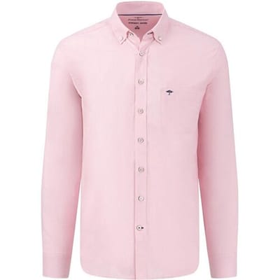 Fynch-Hatton Overhemd All-Season Oxford Uni Roze / male