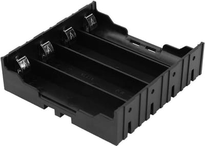 YWBL-WH Batterijbox/coverorganisator voor 4 Batterijen met een Trap voor Elektronica, 5 Pack ABS Batterijboxhouder voor Oplaadbare Batterijen