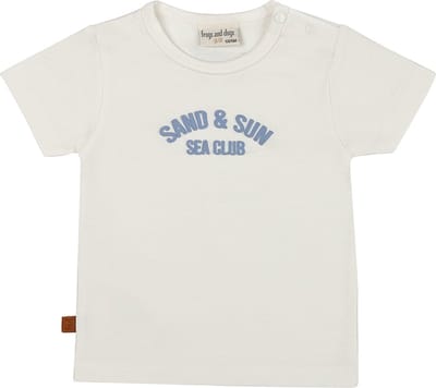 Frogs and Dogs - Sand & Sun T-shirt Baby | Wit Alyssum - Katoen - Maat 50/56