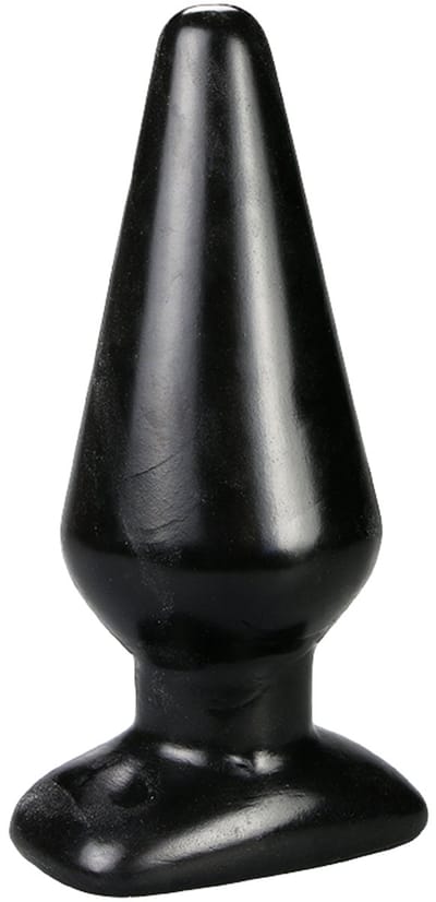 Being Fetish - Klassieke Anaalplug - PVC - Zwart - Diameter 60 mm
