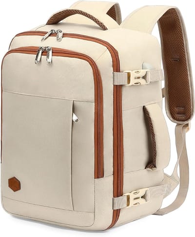 Quvo® Vacuum Rugzak - Vacuum Rugzak Handbagage - Vacuumrugzak - Beige - 40cm x 20cm x 25cm