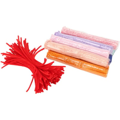 1000 stuks pijpenragers assorti kleuren zacht polyester multifunctioneel gekleurde pijpenragers voor marionet beige