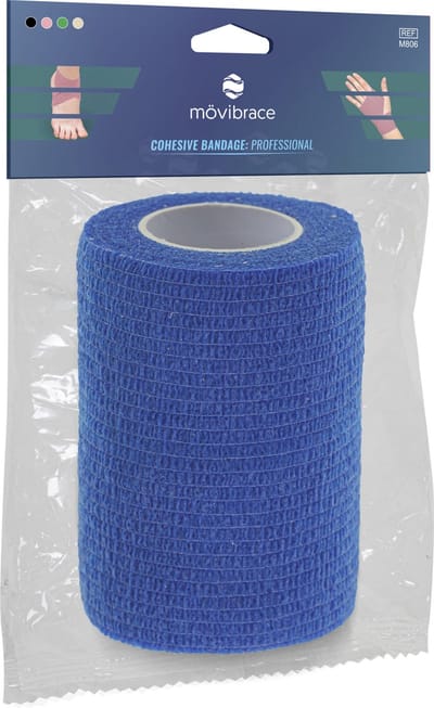 Mövibrace - Zelfhechtend Windsel - Cohesief Verband - Elastisch - Ondersteuning En Fixatie - Blauw