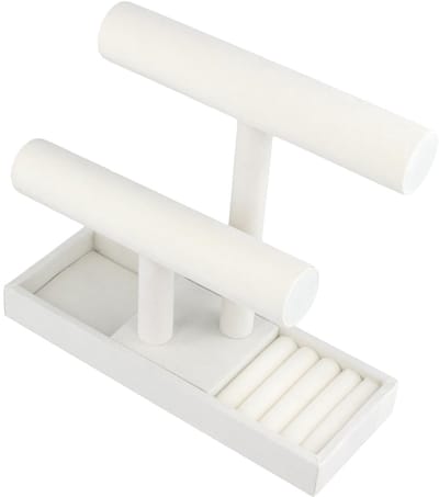 Dailygoods - Sieradenhouder, sieradenstandaard met dienblad, kettingopslag, armbandhouder, sieradendisplay voor handsieraden, halskettingen, ringen