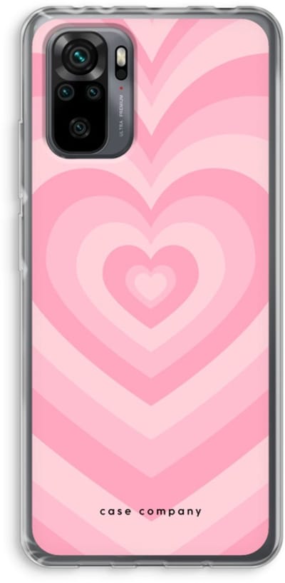 Case Company® - Hoesje geschikt voor Xiaomi Redmi Note 10 Pro hoesje - Hart Roos - Soft Cover Telefoonhoesje - Bescherming aan alle Kanten en Schermrand