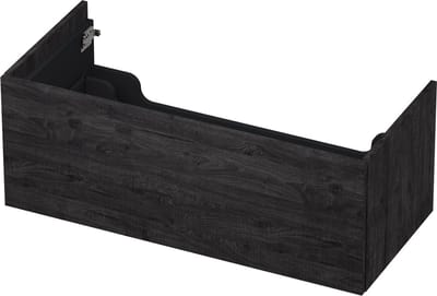 INK wastafelonderkast 1 lade greeploos push to open hout decor 100x45x38cm, houtskool eiken