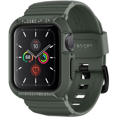 Spigen Rugged Armor Pro - Apple Watch 41MM / 40MM Hoesje en Bandje - Groen