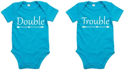 Rompertje Double Trouble-Surf Blue-6-12 Maanden