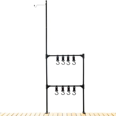 Lichtgewicht Opvouwbaar Camping Kookgerei Hangrek Plank Draagbaar Buiten BBQ Gereedschap Kledingopslag Type 6 white