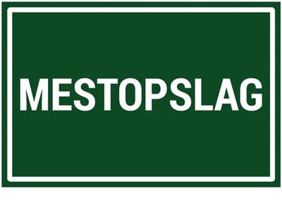 Mestopslag bord | gecoat dibond materiaal | 30 x 20 cm