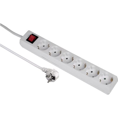 Hama Stekkerdoos met schakelaar - 6-voudig - 5m kabel - Wit