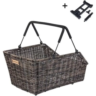 Basil Cento Rattan Look MIK - 22 Liter- achtermand, nature brown- weersbestendig
