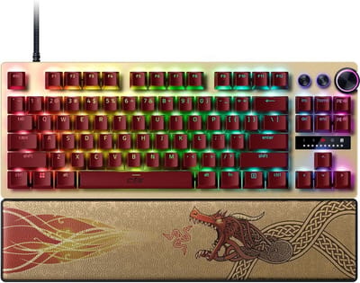 Razer Huntsman V3 Pro TKL - Analog Optical Gen-2 - Counter-Strike 2 Edition - Gaming Toetsenbord - Zonder Numpad - Engels (US international) - Goud