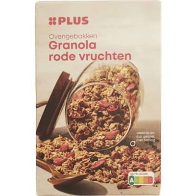 Granola rode vruchten