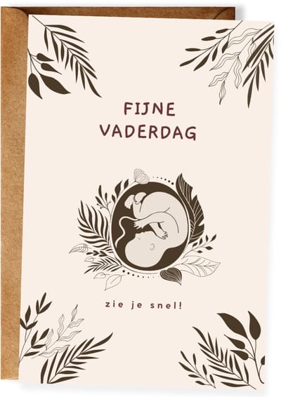 Fijne Vaderdag - Vaderdagkaart - Lieve kaart aanstaande vader - Vaderdagcadeau papa - Wenskaart vader - Ansichtkaart (10x15 cm incl. envelop)