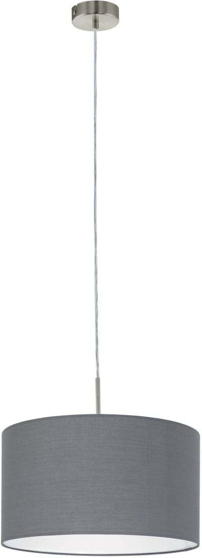 EGLO Pasteri - Hanglamp - 1 Lichts - Ø380mm. - Nikkel-Mat - Grijs