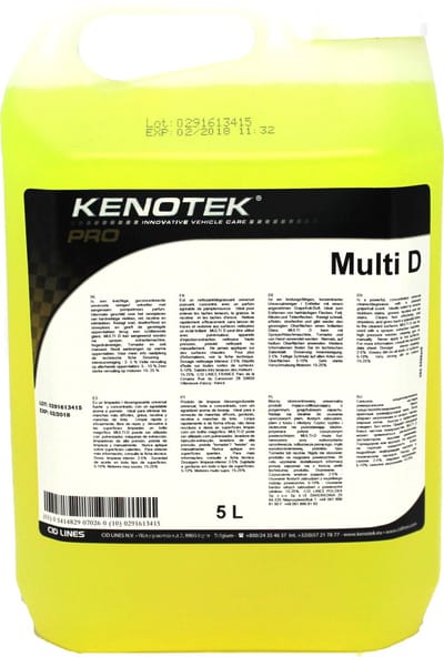 KENOTEK - Multi D - APC - Interieur Ontvetter - Verwijderen van Nicotine, Inkt, Olie, Vuil en Vet - 5L