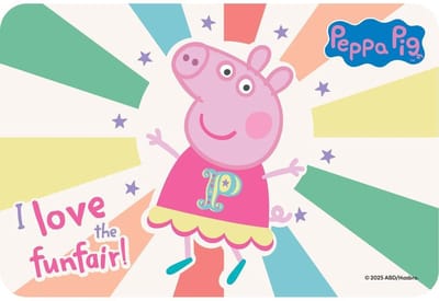 Peppa Pig placemats – set van 2 stuks – 43 × 29 cm – kunststof tafelonderleggers voor kinderen