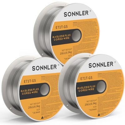 Flux core lasdraad 0.035 - 3 spoelen E71T-GS gasloos voor Mig lassen - Laag spatten