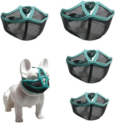 Zachte en Ademende Hondenmuilkorf voor Korte Snuit Honden, Verstelbaar en Comfortabel, Geschikt voor Franse Bulldog, Pug en Shih Tzu, Voorkomt Bijten en Blaffen