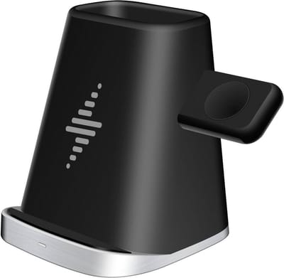 DrPhone DualStation – 2 In 1 Dockingstation – Lader - Dock Lader – Geschikt voor iPhone / Apple Watch - Zwart