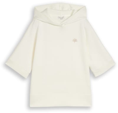 Tom Tailor - Hoodiesweatshirt van scuba - Maat XXXL - Whisper White