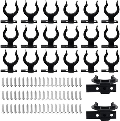 Dailygoods - Plint keuken met 22 plintenclips en 30 schroeven - Zwart