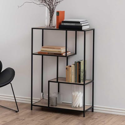 Honkytonk Boekenkast 114cm - asymmetrisch Wild eiken