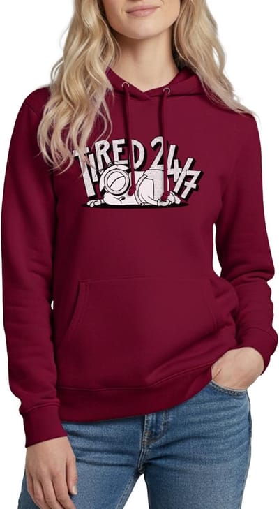 Minions Stuart Tired 24/7 Hoodie Dames