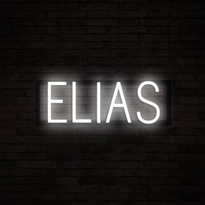ELIAS - Neon LED Lamp Kinderkamer | SpellBrite | 44,23 x 16 cm | 6 Dimstanden & 8 Lichtanimaties | Naamlamp Wandlamp Neon Verlichting
