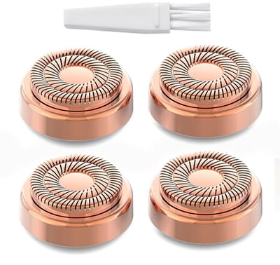 EXCITAT Vervangende hoofden voor gezichts epilator - Epilatoraccessoires - geschikt voor de gen 2 Finish Touch - pijnloze ontharing - verpakking van 4