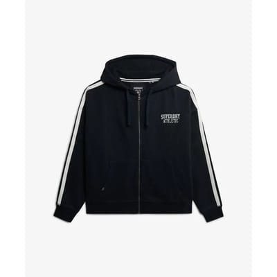 Superdry - Athletic Essentials hoodie met losse pasvorm en rits - Dames - Hoodies