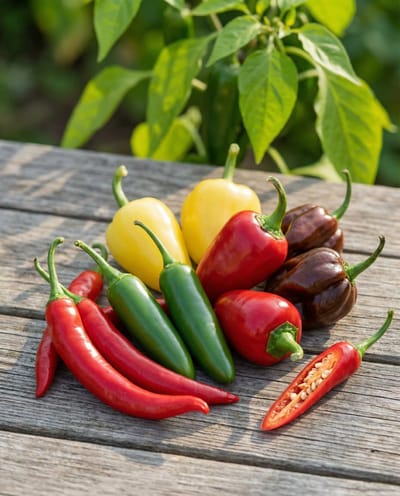 Peper Gemengd Zaden Capsicum Annuum Eenjarig Mix 5 Soorten