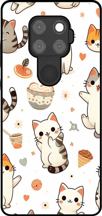 Smartphonica Telefoonhoesje Geschikt voor Huawei Mate 30 Lite met katten opdruk - TPU backcover case cat design geschikt voor Huawei Mate 30 Lite