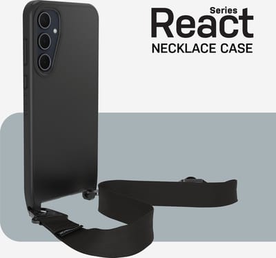 OtterBox React Lanyard Hoesje met Koord Geschikt voor Samsung Galaxy A35 Zwart