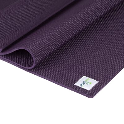 Ecoyogi Classic PVC Yogamat XL Paars – Extra Lang (200x61 cm) – 6 mm Dikte voor Optimale Demping – Comfortabel & Slijtvast - Voor Binnen & Buiten – Ideaal voor Beginners – Dikke Yoga Mat - Geschikt als Pilates mat, Sport mat en Fitness mat