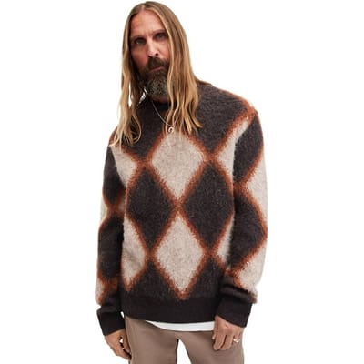 AllSaints Viper Crew Bitter Brown Größe: XXL | Pullover Outlet | Herren | Braun
