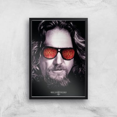 The Big Lebowski Giclee Art Print - A4 - Black Frame