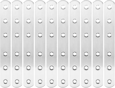 Solidchoice - Set van 10 RVS Platenverbindingen met Schroeven