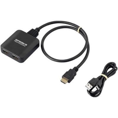 SpeaKa Professional SP-HDMIS-300 2 poorten HDMI-splitter Ultra HD-geschikt 7680 x 4320 Pixel Zwart