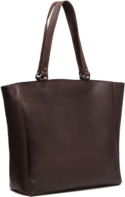 Leren Schoudertas Heren met Laptopvak Vintage Stijl 36 cm Bruin